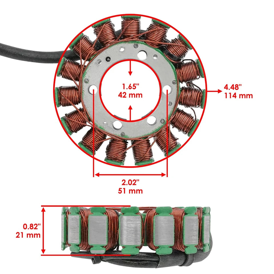 STATOR BOBINAS KAWASAKI KVF750 REFERENCIA 21003-0167 / 21003-0134 / 21003-0108 MARCA CALTRIC